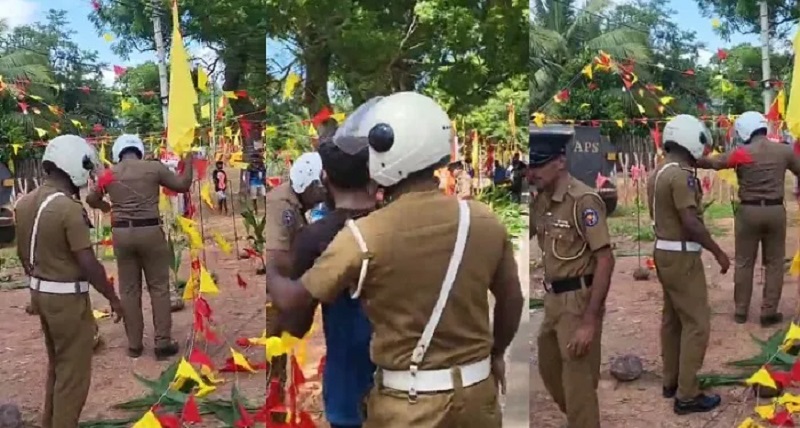 நீதிமன்றின் உத்தரவை மீறி துயிலும் இல்லத்தில் பொலிஸார் அடாவடி!