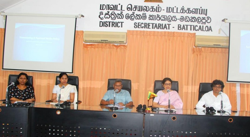 மட்டக்களப்பில் ஊடகத்துறைக்கான கொள்கை சட்டமொன்றை உருவாக்குவது தொடர்பில் விசேட கலந்துரையாடல்