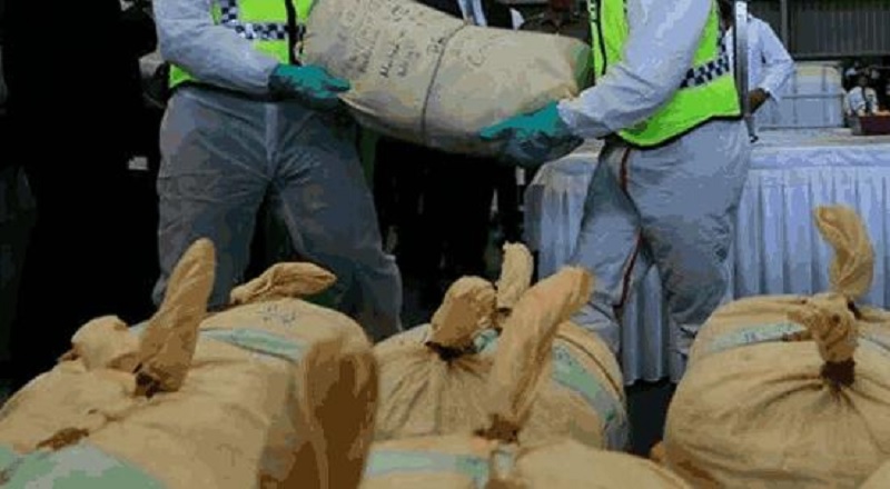 2019 ஆண்டு கைப்பற்றப்பட்ட 107 கோடி ஹெரோயின் போதைப் பொருள் அழிப்பு