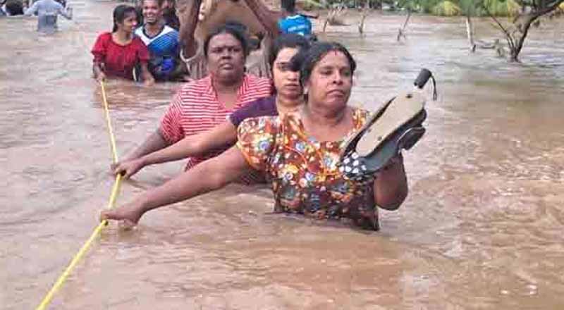 வடக்கு  மற்றும் ஏனைய மாவட்டங்களில் இயற்கை அனர்த்தங்களால் 7,181 பேர் பாதிப்பு