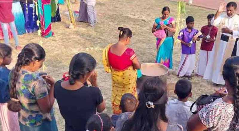 கிறிஸ்தவ ஆலயத்தில் நடந்த பொங்கல் கொண்டாட்டம்!