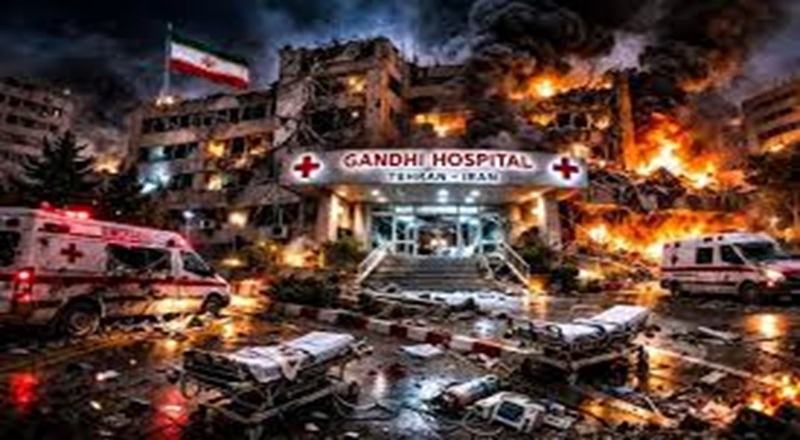 ஈரானின்  காந்தி  மருத்துவமனை மீது அமெரிக்க மற்றும் இஸ்ரேலிய படைகள் வான்வழித் தாக்குதல்!