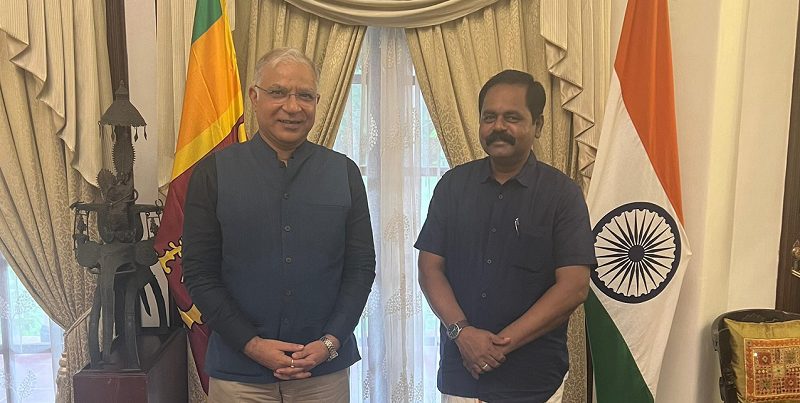 இந்திய உயர்ஸ்தானிகர் சந்தோஷ் ஜாவை சந்தித்த சிறிதரன்!