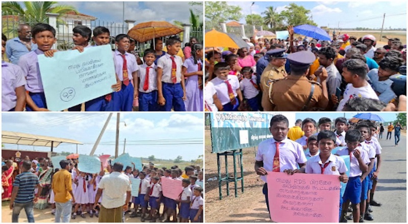 வெல்லாவெளியில் - பேருந்தின் சேவையை சேவையிலீடுபடுத்துமாறு பாடசாலை மாணவர்களும் பொதுமக்களும் ஆர்ப்பாட்டம்