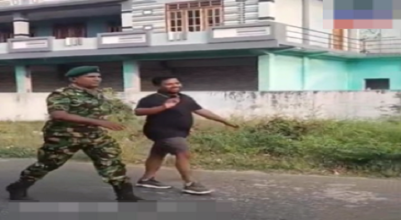 யாழில் வீதியில் நடை பயிற்சியில் ஈடுபடும் ஜனாதிபதி!