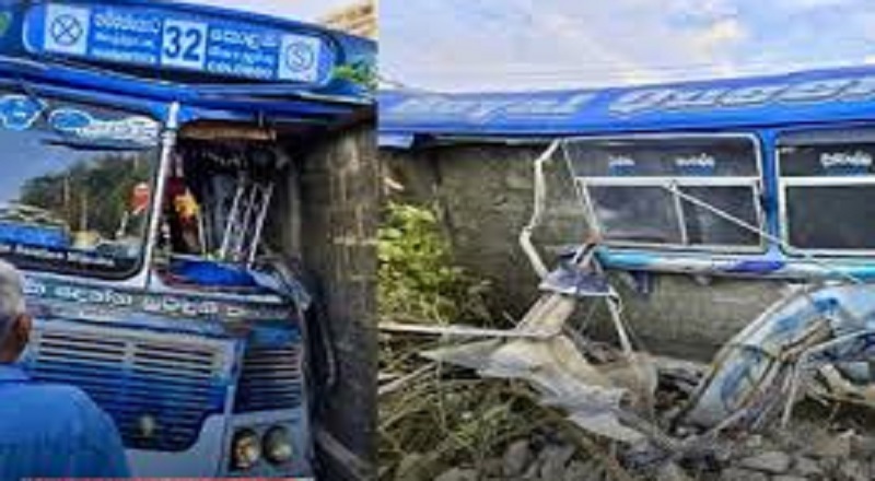 சாரதிக்கு ஏற்பட்ட நித்திரை; காலியில் சுவருடன் மோதியது ஹம்பாந்தோட்டை பேருந்து!