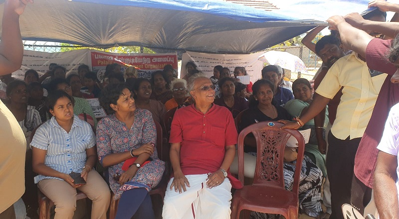 பலாலி காணி மீட்புப் போராட்டம்: கொட்டகை அமைக்க பொலிஸார் தடை!