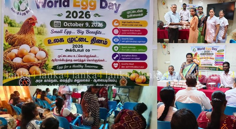 ஆலையடிவேம்பில் உலக முட்டை தின நிகழ்வு: 25 கர்ப்பிணித் தாய்மார்களுக்கு இலவசமாக முட்டைகள் வழங்கி வைப்பு!