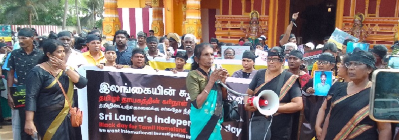 இலங்கையின் சுதந்திரம் தினம் தமிழர்களின் கரிநாள்! கிளிநொச்சியில் போராட்டம்