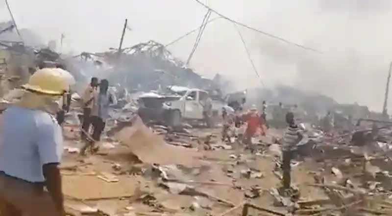 கானாவில் இடம்பெற்ற பாரிய வெடிப்புச் சம்பவத்தில் பலர் பலி!
